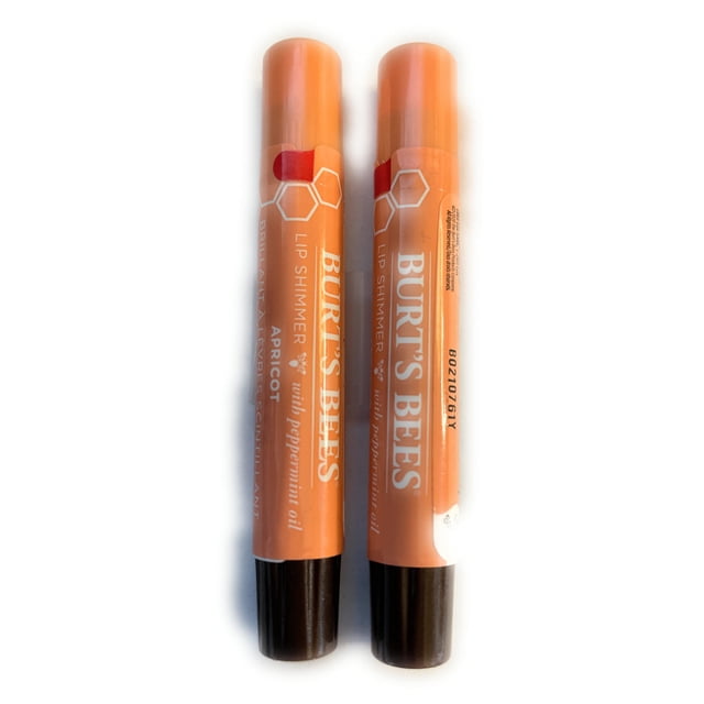 Lip Shimmer Burt's Bees Albaricot, paquete de 2 unidades, 2,6 ml