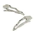 thumbnail image 3 of Scunci Hammered Metal Snap Clips, Silver, 2 Count, 3 of 6
