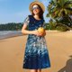 thumbnail image 4 of Disketp White Jellyfish Dansing in the Ocean para Vestido de Manga Corta para Mujeres, Vestidos de Verano para Mujeres, Casual y Holgado para la Playa, 4 of 6