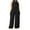Black, variant on Stamzod Plus Size Rompers for Women Fashion Solid Color Casual Loosee Piece Wide Leg Jumpsuits Summer Sleeveless Mock Neck Overalls for Women Hot Pink XL