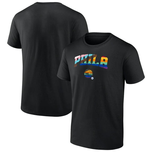 Men's Black Philadelphia 76ers Pride T-Shirt