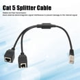thumbnail image 3 of Cable divisor Ethernet Adaptador de red RJ45 Cat5 RJ45 1 macho a 2 hembra Adaptador de cable de Internet para enrutador de computadora caja de red módem de fibra óptica, 3 of 9
