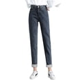 thumbnail image 1 of Pantalones harem de invierno de cintura alta y tejido grueso para mujer: poliéster, cálidos y holgados, ideales para llevar como prenda exterior en climas fríos., 1 of 4