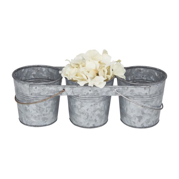 DecMode Grey Metal Farmhouse Planter, 1 - Pieces