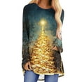 thumbnail image 2 of Royisotas Long Sleeve Shirts for Women Graphic Pullover Plus Size Christmas Crewneck Womens Shirts, 2 of 5