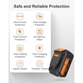 thumbnail image 4 of 6Pack Replacement for Dewalt 20v Battery 6.0Ah (Orange), 4 of 7