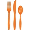 Creative Converting Sunkissed Orange Assorted Plastic Cutlery, 24 ct