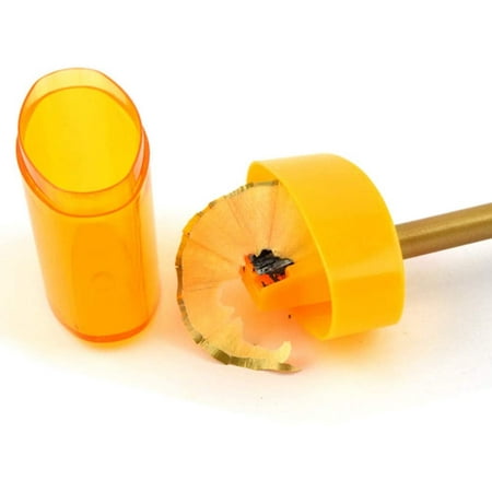 sharpener pencil oval pcs colored hole shape plastic double children