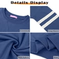 thumbnail image 6 of MOSHU Crewneck Sweatshirts for Women Striped Long Sleeve Shirts Fashion Fall Womens Sweatshirts Casual Fall Pullover Tops, 6 of 9