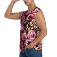 thumbnail image 3 of Fotbe Men's Rose Flowers Print Men's Sleeveless Muscle Tank Tops Casual T-Shirts for Gym Workout Beach-Small, 3 of 8