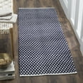 thumbnail image 2 of SAFAVIEH Boston Angelica Diamond Trellis Cotton Area Rug, Navy, 6' x 9', 2 of 10
