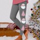thumbnail image 1 of MKLEKYY Leggings para mujer, leggings para hacer ejercicio, leggings con estampado navideño, pantalones con bloques de color, leggings suaves y elásticos. 1649, 1 of 4