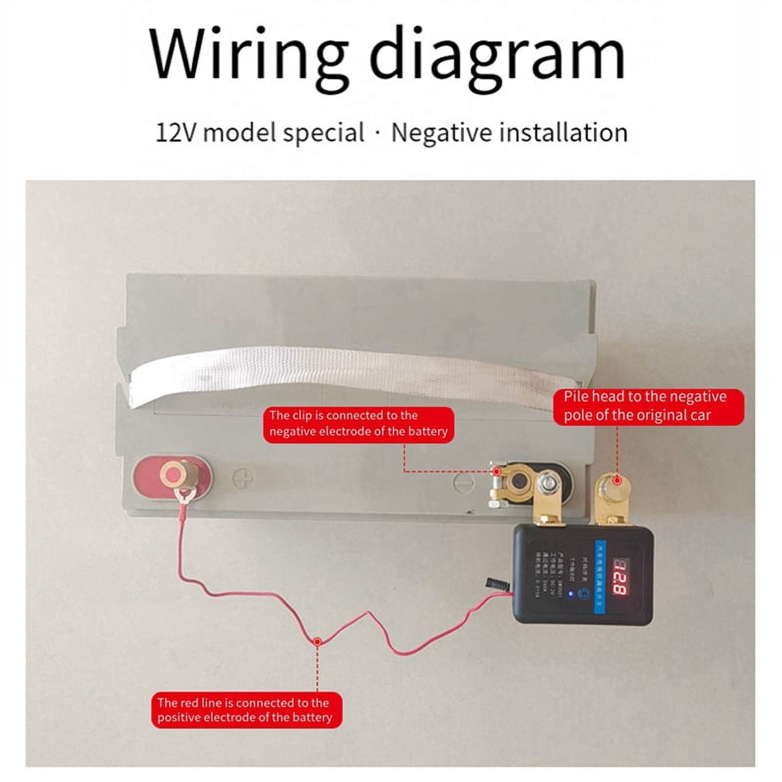 Remote Battery Disconnect Switch 12V 260A Kill Switch Automatic Power Off Prevent Battery Drain with Remote Car Truck,B