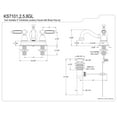 thumbnail image 3 of Kingston Brass KS7102GL 4 in. Centerset Bathroom Faucet, Polished Brass, 3 of 3
