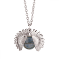 thumbnail image 1 of Bolsillo denim jean vaquero forro textil Collar de girasol collar collar collar colgante, 1 of 3