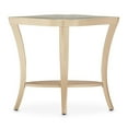 thumbnail image 3 of Michael Amini Malibu Crest Wood End Table with Glass Top - Chardonnay, 3 of 11