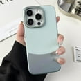 thumbnail image 1 of Pour iPhone 12 Pro Max Étui Antichoc Texture Nappa PU+PC Mince - Cyan, 1 of 4