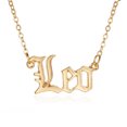 thumbnail image 2 of Zeus Creative Twelve Constellation Necklace Vintage English Letter Clavicle Chain, 2 of 7