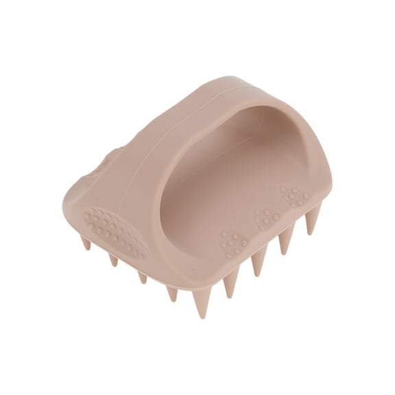 Unique Bargains 1 Pc Square Hair Shampoo Brush for Head Massage 3.35"x2.76"x2.44" Skin Color