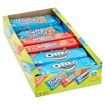 Nabisco Chips Ahoy! Nutter Butter, & Oreo Variety Cookie Pack, 23.4 Oz., 12 (Best Cookies By Mail)