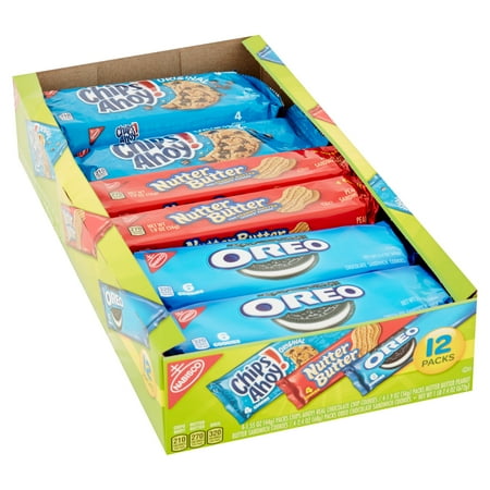 nabisco pack cookie variety ahoy chips nutter butter oreo count oz packs cookies assorted walmart