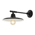thumbnail image 2 of JONATHAN Y Bonner 12" 1-Light Farmhouse Industrial Indoor/Outdoor Iron LED Victorian Arm Outdoor Sconce, Black, 2 of 7