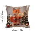 thumbnail image 3 of OAVQHLG3B Christmas Throw Pillow Covers 17.7x17.7 Inch, Festive Cushion Covers with Santa, Reindeer, Bunny, and Holiday Ornaments, Soft Short Plush Pillow Covers for Sofa, Couch or Bed, 3 of 6
