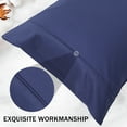 thumbnail image 4 of PiccoCasa 100% Cotton Body Pillowcase Envelope Closure 20"x 55" 1PCS Navy Blue, 4 of 7