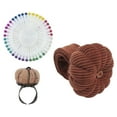 thumbnail image 2 of Kit de alfiletero de muñeca con forma de calabaza para proyectos de bordado y costura. Marrón, 2 of 9