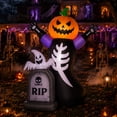 thumbnail image 1 of Inflable Halloween Calabaza Esqueleto 2.40m Fantasma Luz Led, 1 of 8