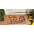 thumbnail image 5 of Calloway Mills Coir Lavender Hello Doormat 17'' x 29'', 5 of 9