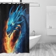thumbnail image 2 of Coolnut Shower Curtain Dragon Bathroom Decor Watercolor Shower Curtain Sets Fabric Cloth Bathroom Curtains with Hooks 60x72 Inch, 2 of 6