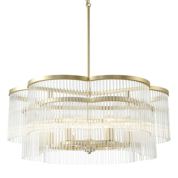 Minka Lavery 5456 Azura 6 Light 34" Wide Pendant - Brass