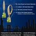 thumbnail image 2 of Gem Stone King 10K Yellow Gold Green Peridot and Lab Grown Diamond Earrings for Women | 1.92 Cttw | Gemstone August Birthstone | Pear Shape 8X5MM, 2 of 6