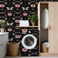 thumbnail image 4 of Peel and Stick Wallpaper Moths Floral Pink Flowers Dark Botanical Wall Mural 17.7in x 9.8ft Self Adhesive Removable Wall Paper Renter Friendly Wallpaper for Nursery Bedroom Cabinets, 4 of 8