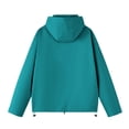 thumbnail image 7 of Hueook Plus Size Rain Jacket Casual Women Blouses Long Sleeve Zipper Pocket Hooded Casual Green L, 7 of 7