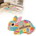 thumbnail image 1 of 2026 Easter Bunny Welcome Mat for Indoor Use | Absorbent Velvet Rug with Non Backing for Living Room Hallway and Entryway, 1 of 6
