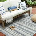 thumbnail image 1 of Tapis tissé blanc et bleu vanille Hayweld, 1 of 7