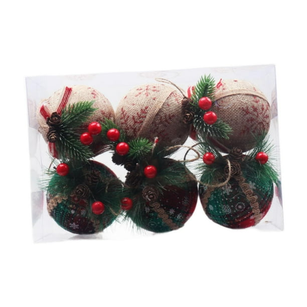 Adornos de bolas navideñas, bolas navideñas, suministros para fiestas, adornos colgantes novedosos Estilo B
