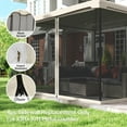 thumbnail image 4 of Outsunny 10' x 10' Replacement Mesh Sidewall Netting for Patio Gazebos and Canopy Tents with Zippers (Sidewall Only), Cream, 4 of 10
