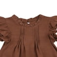 thumbnail image 3 of Robes de Princesse Unies pour Tout-Petites Filles, Douces, à Volants, Col Ras du Cou, Sans Manches, Robe d'Été, Vêtements Décontractés, 3 of 6
