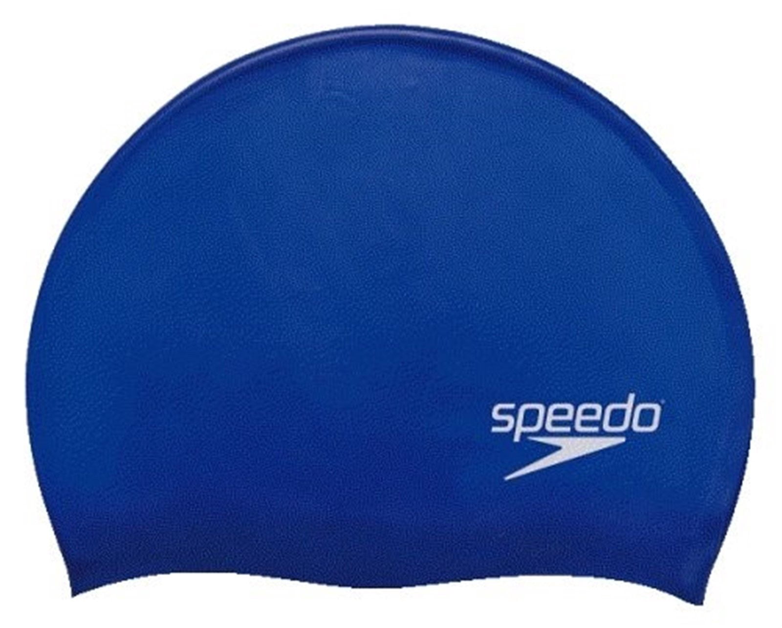 Speedo Swimmers Elastomeric Solid Silicone Swim Hair Cap in Black
