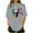 Gray(Style 185), variant on NuoCaiYun Fashionable Women'S Plus Size Graphic Tees Short Sleeve O Neck T Shirt Casual Summer Tops