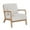 Beige 02, variant on Jopath Mid-Century Accent Chair,Modern Corduroy Fabric Arm Chair with Wood Frame and Pillow,Upholstered Armchair,Reading Chair,Lounge Chair for Living Room,Bedroom,Pink