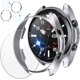 thumbnail image 1 of [Paquete de 2+2] Compatible con Samsung Galaxy Watch 3 45 mm Protector de pantalla y estuche, 2 paquetes de película protectora de vidrio templado y 2 paquetes de accesorios de cubierta de reloj de, 1 of 7