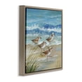 thumbnail image 3 of Stupell Industries Sandpiper Gathering View Brown Framed Floater Canvas Wall Art design by Nan, 18 x 18, 3 of 9