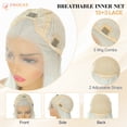 thumbnail image 6 of Phocas Long Straight Wig for Women，Synthetic Light Grey Wig no Bangs for Daily Use 28inch, 6 of 10