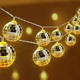 thumbnail image 3 of 20LED Solar Mirror Ball Lights Outdoor Solar Lawn Mirror Ball String Lights IP65 Waterproof Solar Light with 8 Modes Auto On/Off Colorful Mirror Ball Light for Garden Patio Yard Decor, 3 of 11