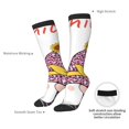 thumbnail image 4 of Naloa Have a Nice Day Thigh High Socks Extra Long Stretchy Sock Women Over Knee High Opaque Stocking Daily Wear, 4 of 6