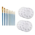 thumbnail image 1 of Plastic Paint Palettes Set, 6pcs, 10 Holes, Easy Clean, for Kids,Art Students,Painting Projects, 1 of 8